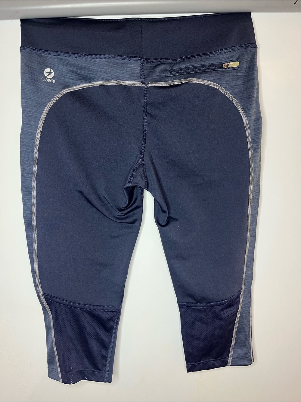 oiselle Navy & Heathered Navy Cropped Running Tights